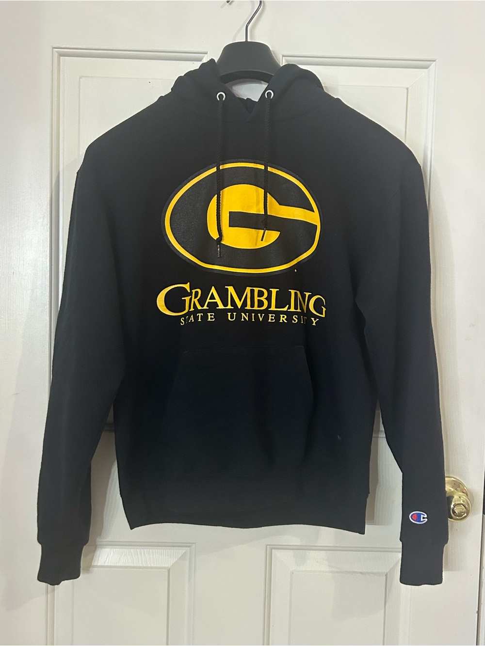 Champion Grambling State University Hoodie Mens Medium Black Pullover
